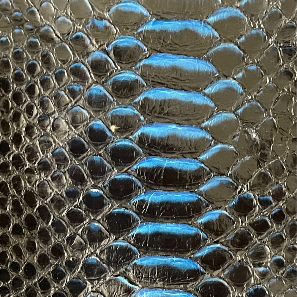 Anmale Black And Blue Python Snakeskin Leather - image 2